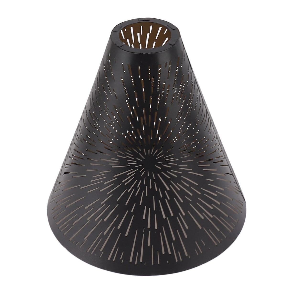 Table Lamp Shade Laser Engraved Metal Fireworks Shape Projection Lampshade for Bedroom