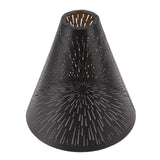 Table Lamp Shade Laser Engraved Metal Fireworks Shape Projection Lampshade for Bedroom