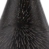 Table Lamp Shade Laser Engraved Metal Fireworks Shape Projection Lampshade for Bedroom