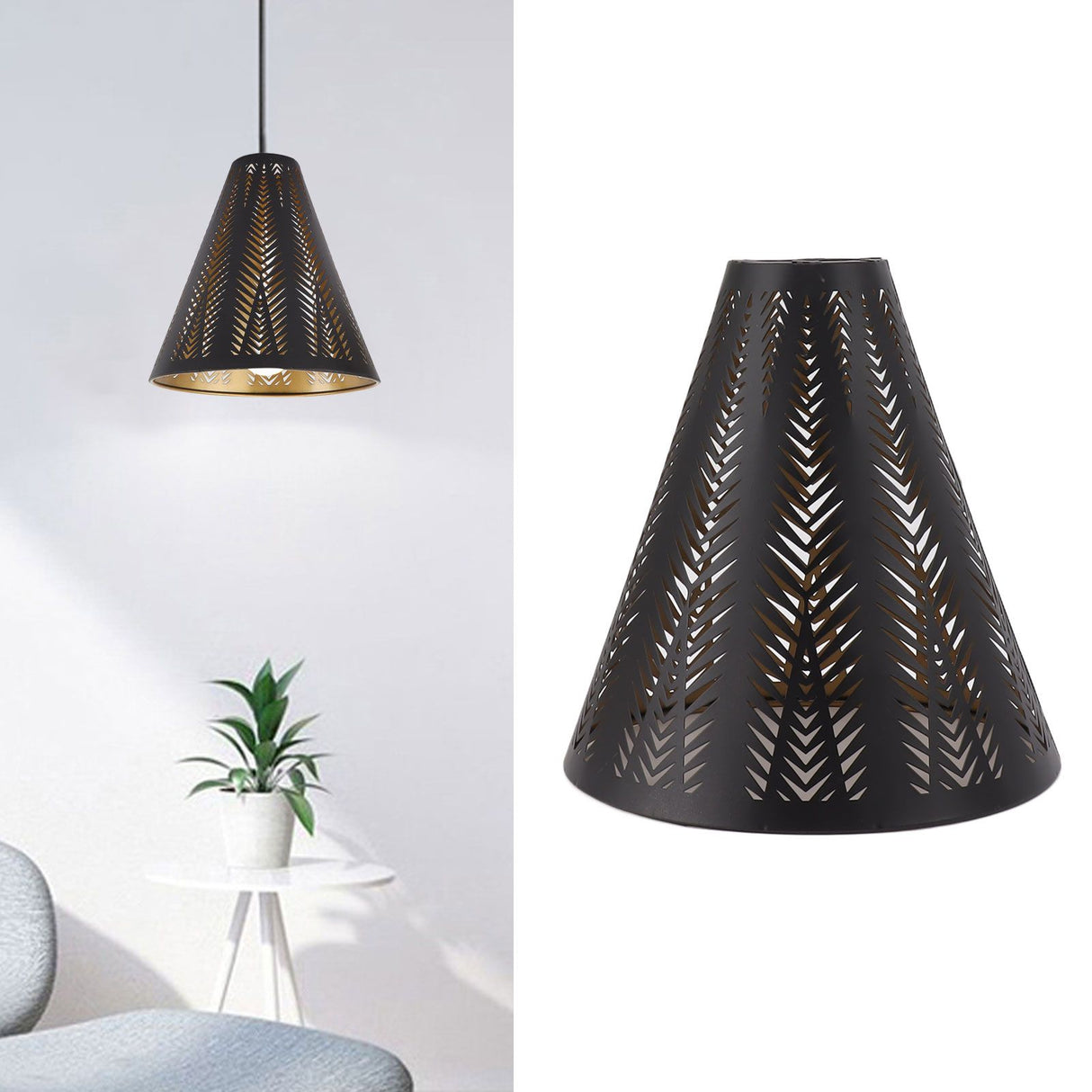 Metal Lamp Shade Iron Lampshade E26 E27 Lamp Shade Bedroom Bedside Decoration Horn Style Cone