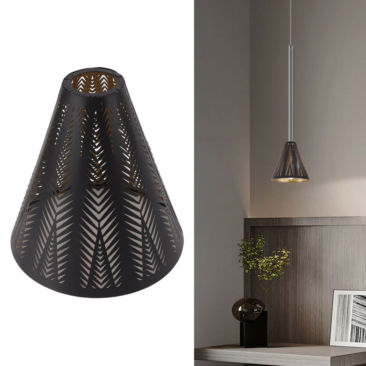 Metal Lamp Shade Iron Lampshade E26 E27 Lamp Shade Bedroom Bedside Decoration Horn Style Cone