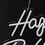 Happy Birthday Letter LED Lights Romantic Neon Light Sign Acrylic Happy Birthday Decoration for Party Bar Cold White - Extra Image