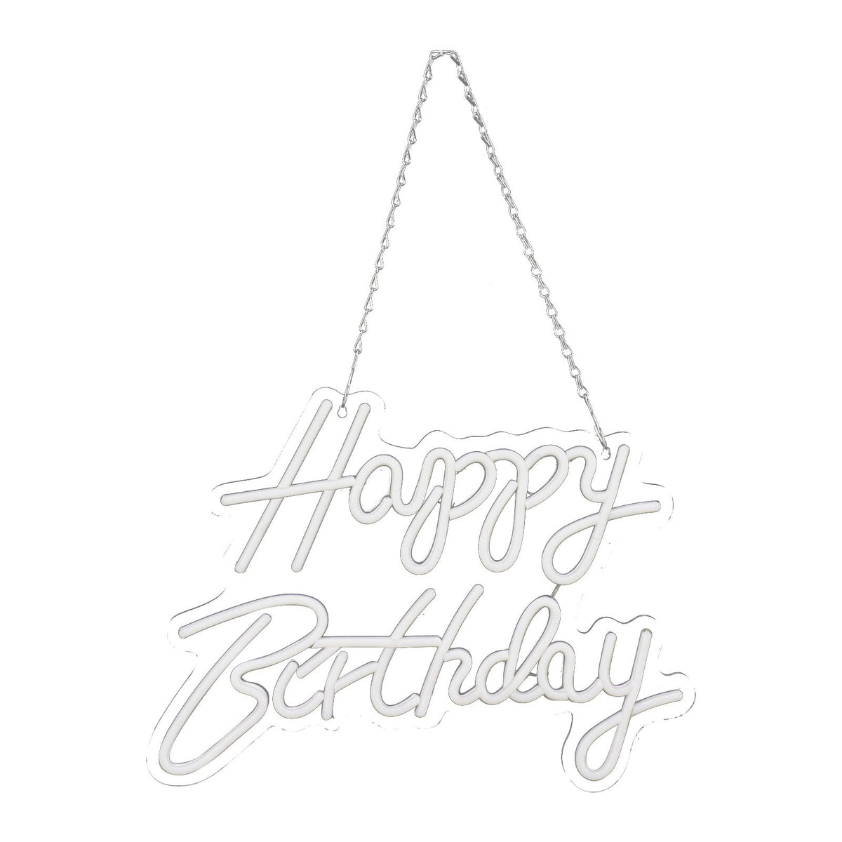 Happy Birthday Letter LED Lights Romantic Neon Light Sign Acrylic Happy Birthday Decoration for Party Bar Warm White