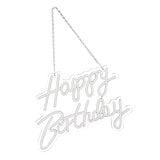 Happy Birthday Letter LED Lights Romantic Neon Light Sign Acrylic Happy Birthday Decoration for Party Bar Warm White - Extra Image