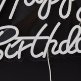 Happy Birthday Letter LED Lights Romantic Neon Light Sign Acrylic Happy Birthday Decoration for Party Bar Warm White