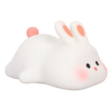 Kawaii Bunny Night Light Soft Silicone Night Light Portable USB Rechargeable Bedside Lamp for Baby Toddler Kids