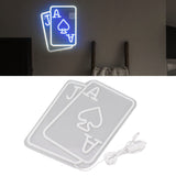 Poker LED Neon Signs Playing Cards Neon Signs for Wall Decor Bedroom Casino Bar Hotel Play Room Birthday Party Decor J Poker - Extra Image