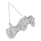 Oh Baby Neon Sign Acrylic USB Powered Wall Decor Neon Light for Bar Wedding Holiday Party Birthday Baby Shower White Light - 45-Degree Angle