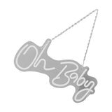 Oh Baby Neon Sign Acrylic USB Powered Wall Decor Neon Light for Bar Wedding Holiday Party Birthday Baby Shower White Light