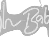 Oh Baby Neon Sign Acrylic USB Powered Wall Decor Neon Light for Bar Wedding Holiday Party Birthday Baby Shower White Light