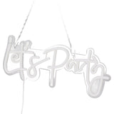 Party Neon Sign USB Powered Highly Transparent Acrylic Backsheet LED Neon Light Wall Sign for Bedroom Decoration Warm White - Front View