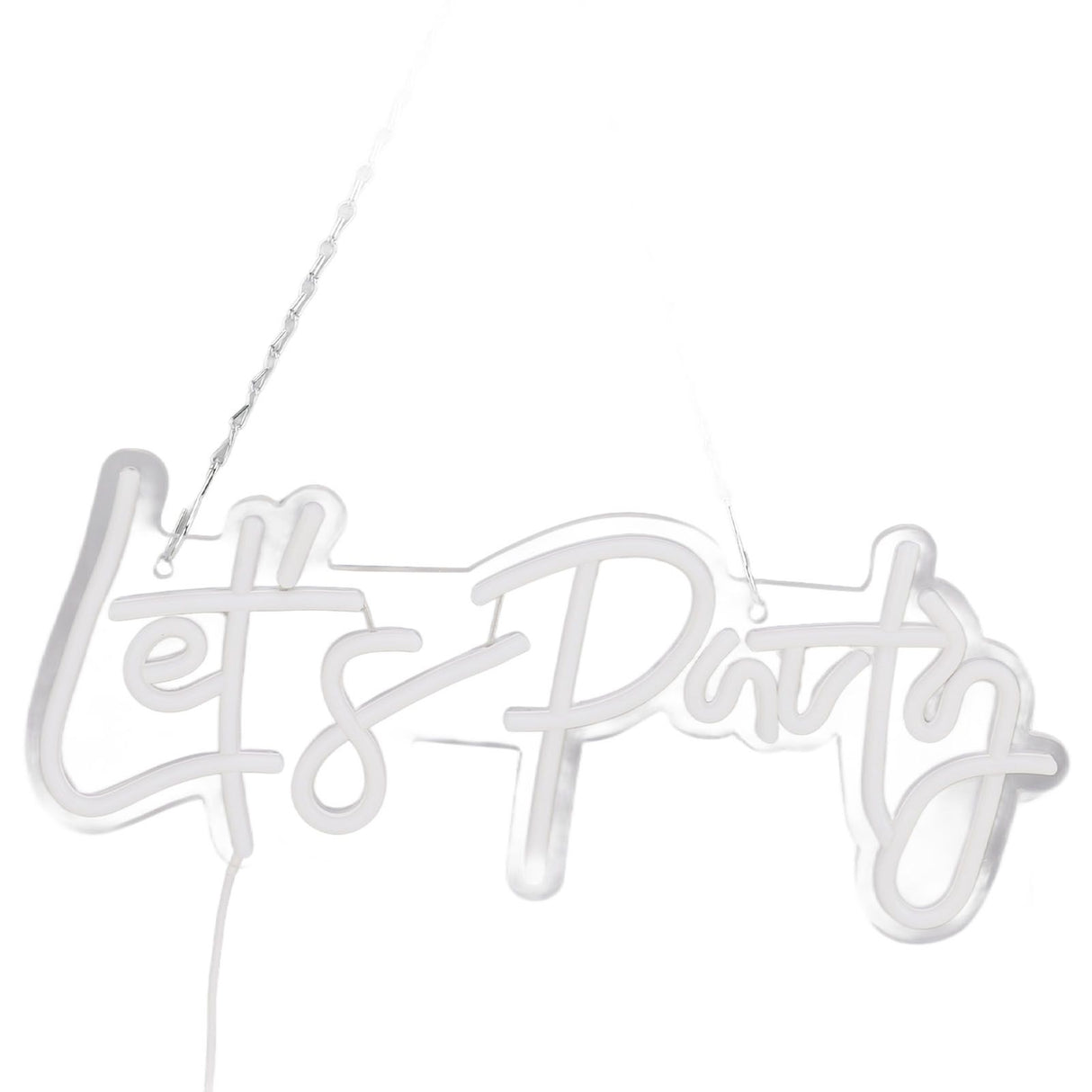 Party Neon Sign USB Powered Highly Transparent Acrylic Backsheet LED Neon Light Wall Sign for Bedroom Decoration Warm White