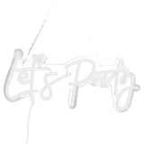 Party Neon Sign USB Powered Highly Transparent Acrylic Backsheet LED Neon Light Wall Sign for Bedroom Decoration Warm White