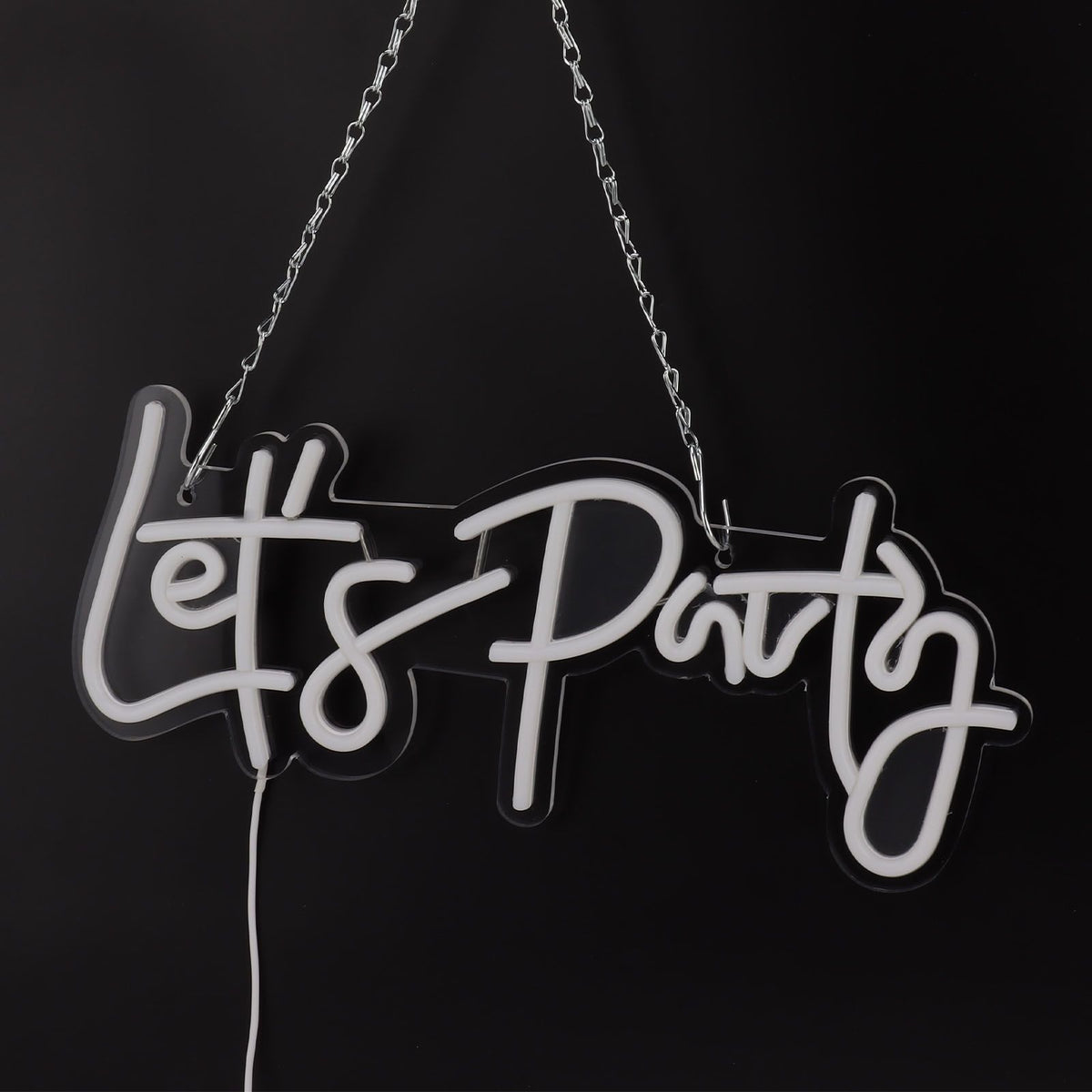 Party Neon Sign USB Powered Highly Transparent Acrylic Backsheet LED Neon Light Wall Sign for Bedroom Decoration Warm White