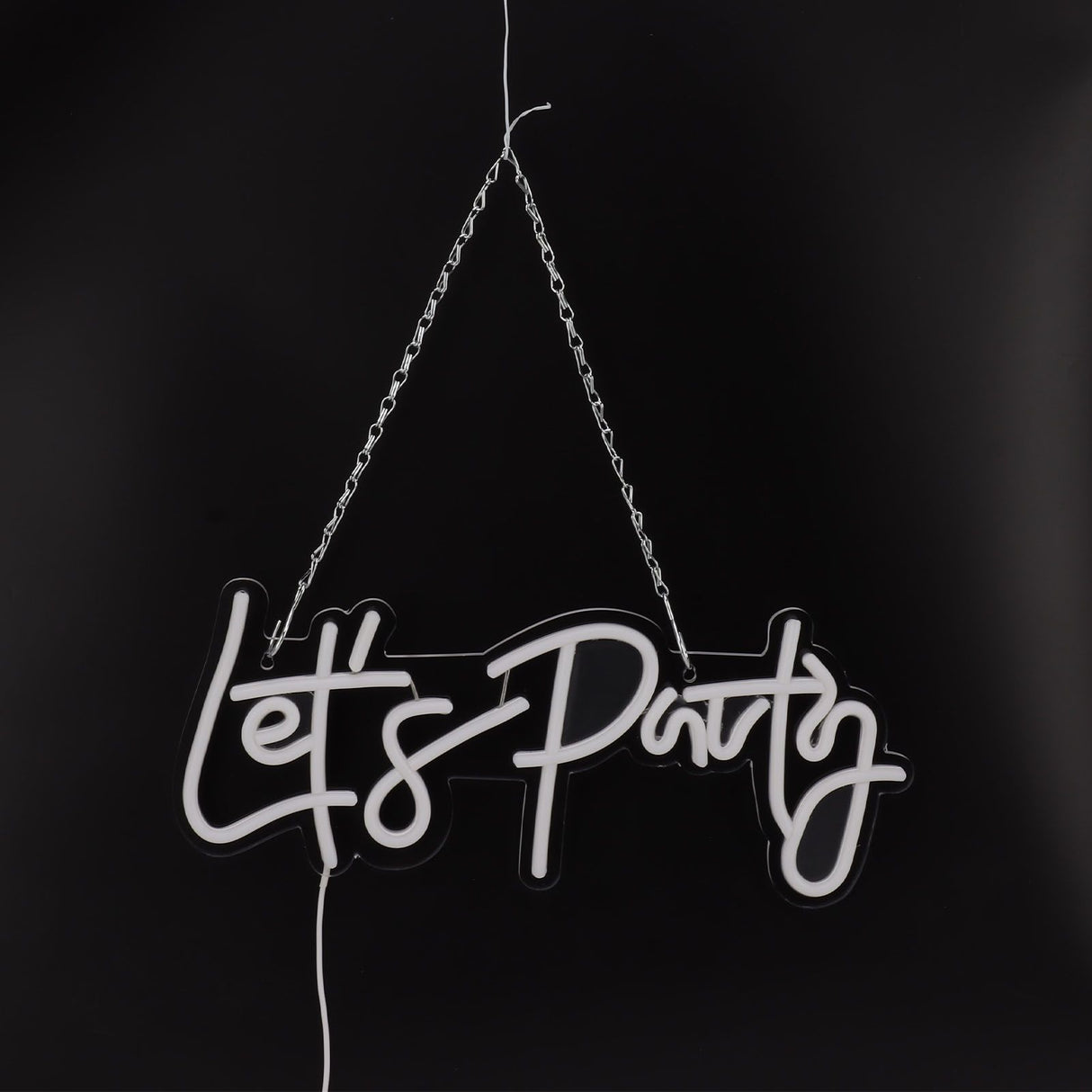 Party Neon Sign USB Powered Highly Transparent Acrylic Backsheet LED Neon Light Wall Sign for Bedroom Decoration Warm White