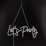 Party Neon Sign USB Powered Highly Transparent Acrylic Backsheet LED Neon Light Wall Sign for Bedroom Decoration Warm White