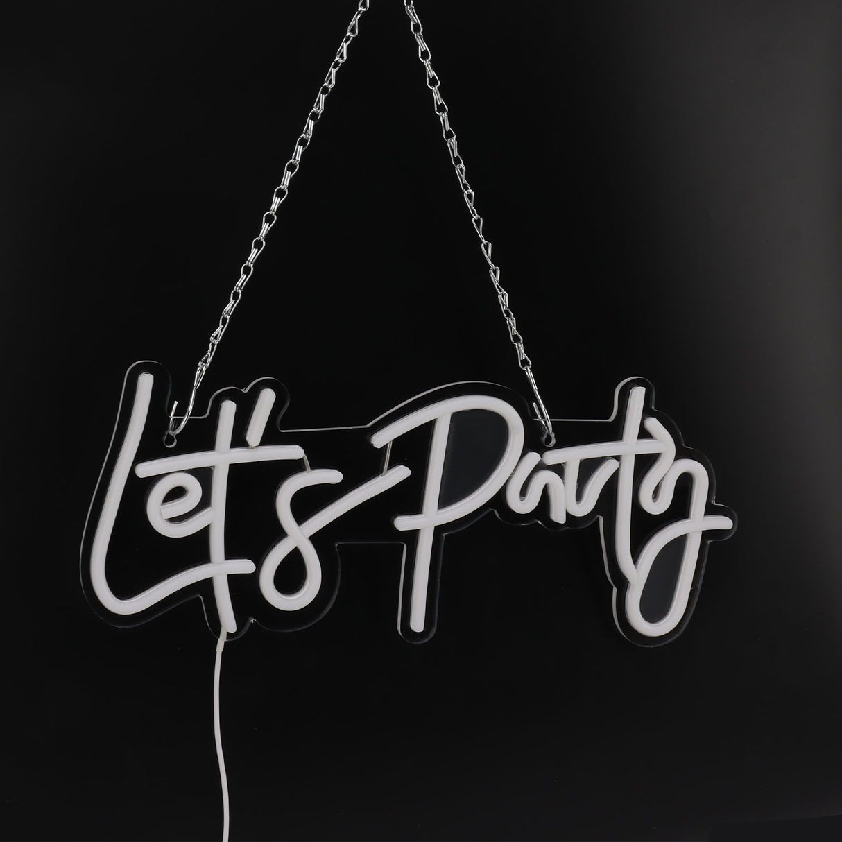 Party Neon Sign USB Powered Highly Transparent Acrylic Backsheet LED Neon Light Wall Sign for Bedroom Decoration Warm White