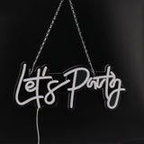 Party Neon Sign USB Powered Highly Transparent Acrylic Backsheet LED Neon Light Wall Sign for Bedroom Decoration Warm White - Extra Image