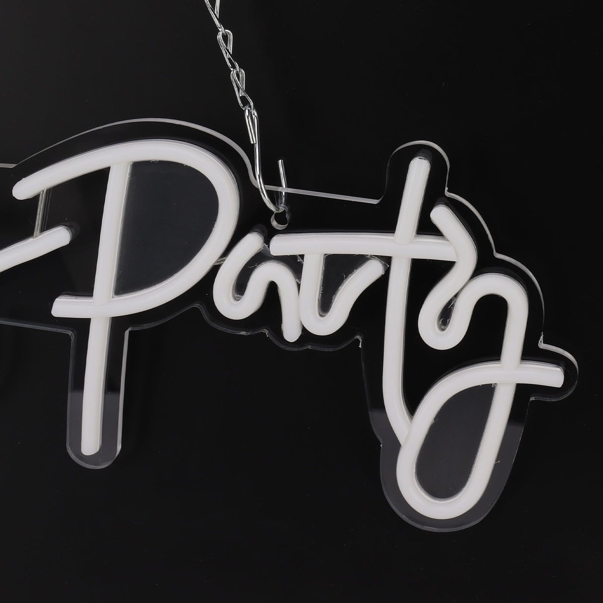 Party Neon Sign USB Powered Highly Transparent Acrylic Backsheet LED Neon Light Wall Sign for Bedroom Decoration Warm White