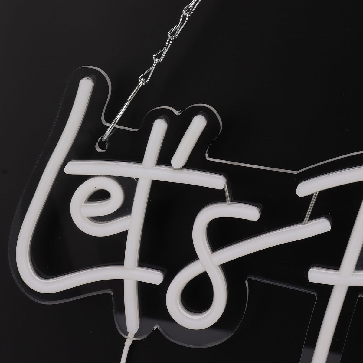 Party Neon Sign USB Powered Highly Transparent Acrylic Backsheet LED Neon Light Wall Sign for Bedroom Decoration Warm White