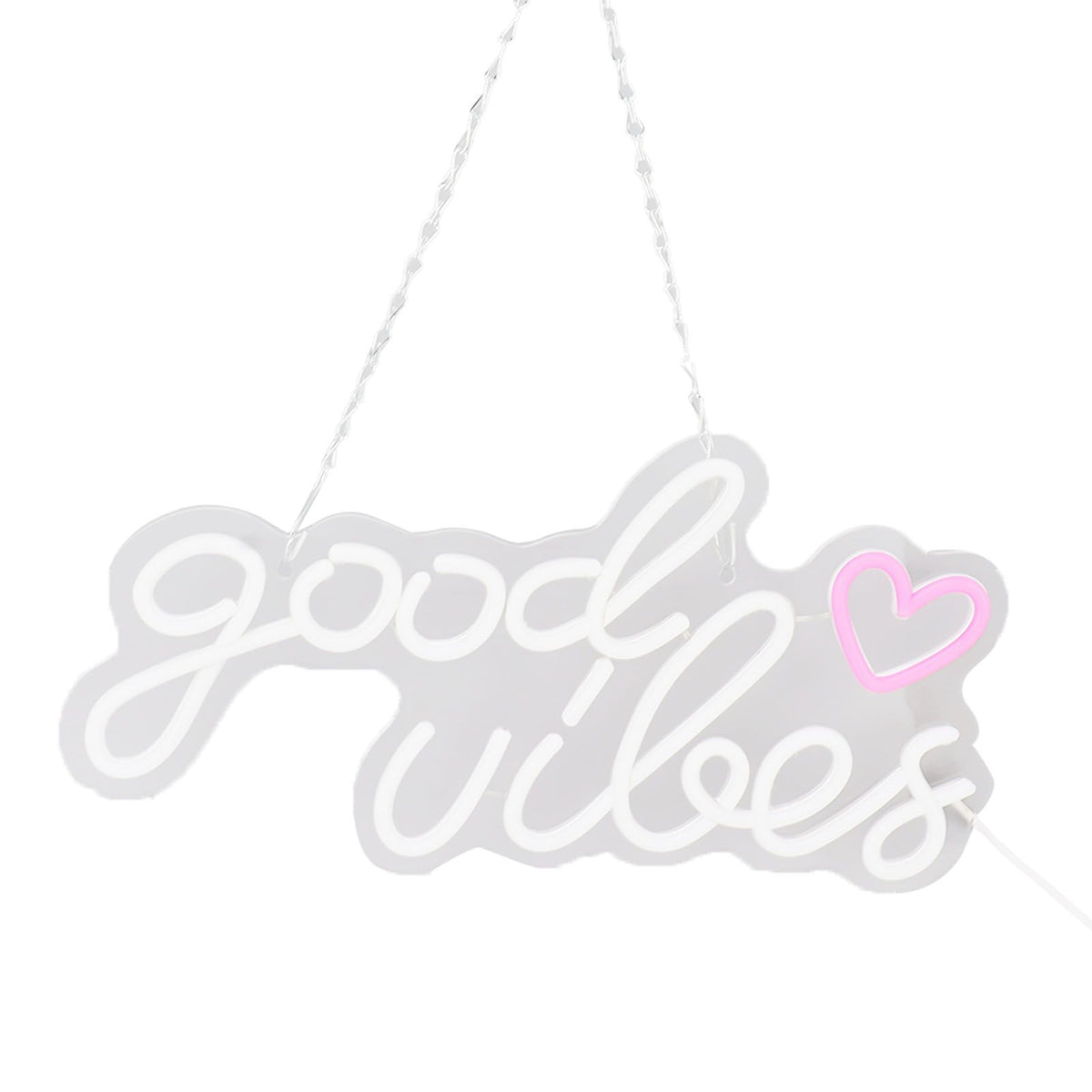 Neon Sign Good Vibes LED Light Acrylic USB Powered Wall Hang Neon Wall Decor for Bar Party Wedding Bedroom