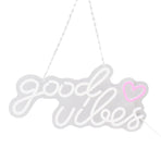 Neon Sign Good Vibes LED Light Acrylic USB Powered Wall Hang Neon Wall Decor for Bar Party Wedding Bedroom