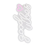 Neon Sign Good Vibes LED Light Acrylic USB Powered Wall Hang Neon Wall Decor for Bar Party Wedding Bedroom - Close-Up Angle