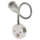 LED Wall Mounted Reading Light Touch Control 3 Color Temperature Dimmable Bedside Reading Lamp with Gooseneck Hose for RV Boat Motorhome DC 12 to 24V Silver - Extra Image