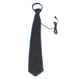 LED Necktie Lighting Modes Adjustable Polyester Key Switch Light Up Neck Tie for Carnival Music Festival Party