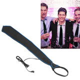 LED Necktie Lighting Modes Adjustable Polyester Key Switch Light Up Neck Tie for Carnival Music Festival Party - Extra Image