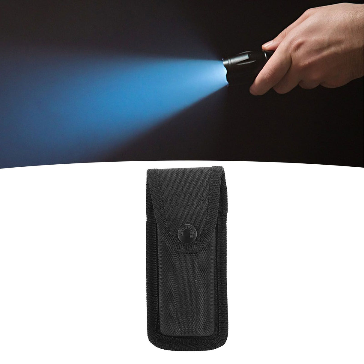 Flashlight Pouch Holder Nylon Portable Torch Flashlight Carry Case for Outdoor Camping Hunting Lighting
