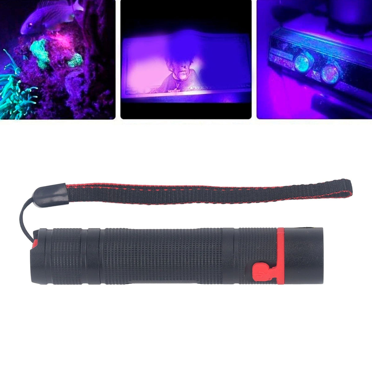 365nm Mini UV Flashlight Black Light USB Rechargeable LED Blacklight Pet Urine Detector for Dog Cat Urine Dry Stains