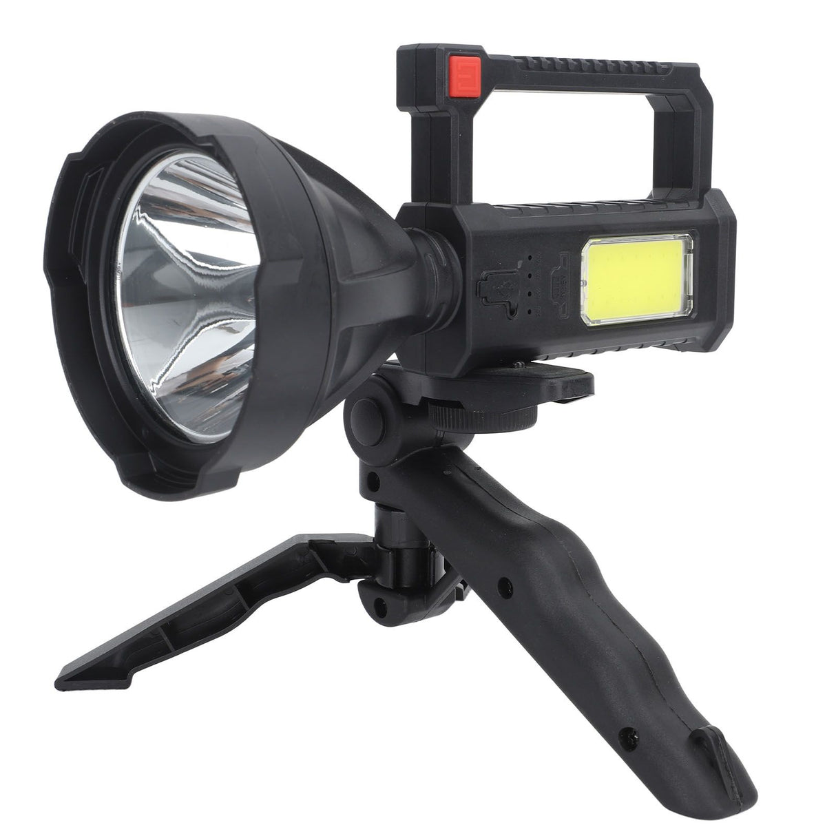 Handheld Spotlight Strong Light Waterproof Rechargeable Spotlight Flashlight LED Searchlight for Outdoor Camping Hiking