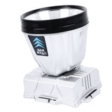 Super Bright Headlamp Rechargeable 800mAh Lithium Ion Battery Waterproof High Power Headlamp with Power Display for Outdoor Activity Silver - Side View