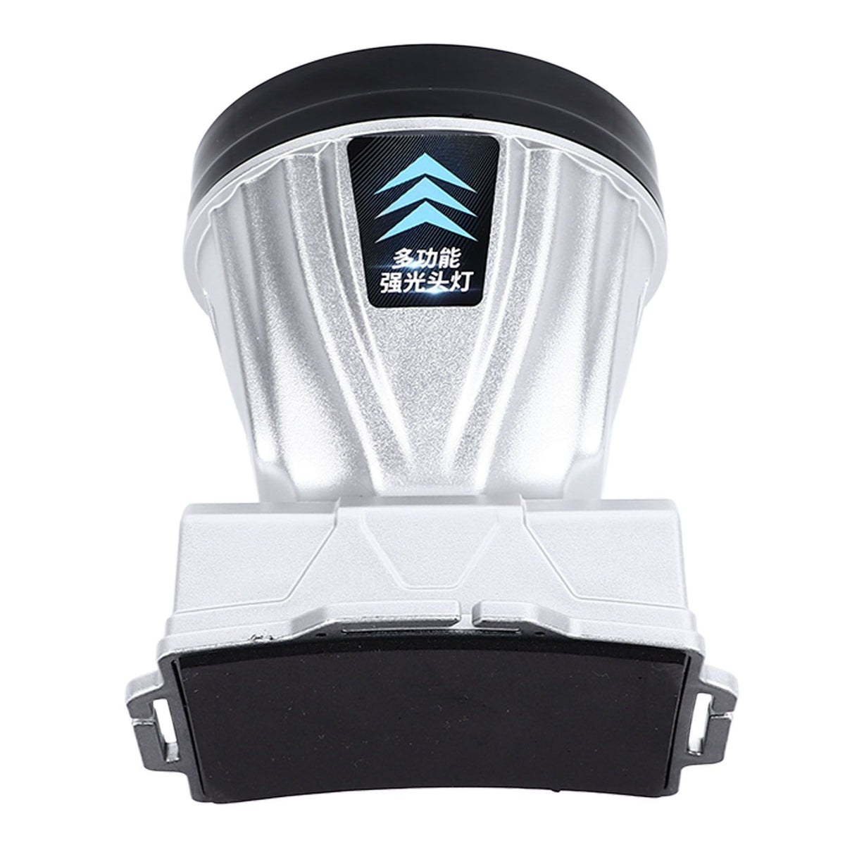 Super Bright Headlamp Rechargeable 800mAh Lithium Ion Battery Waterproof High Power Headlamp with Power Display for Outdoor Activity Silver