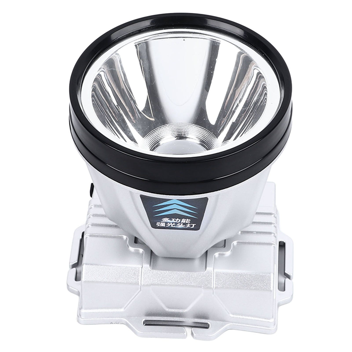Super Bright Headlamp Rechargeable 800mAh Lithium Ion Battery Waterproof High Power Headlamp with Power Display for Outdoor Activity Silver