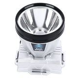 Super Bright Headlamp Rechargeable 800mAh Lithium Ion Battery Waterproof High Power Headlamp with Power Display for Outdoor Activity Silver - Low Angle