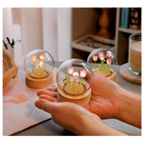 Flower Night Light Tulip Night Lamp Home Decoration Night Light Bedside Light for Office Bedroom Pink