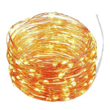 LED Solar Fairy Lights High Brightness Durable Copper Wire 50 LED Outdoor Solar String Lights 8 Modes Solar Lights 16.4ft - Top-Down View