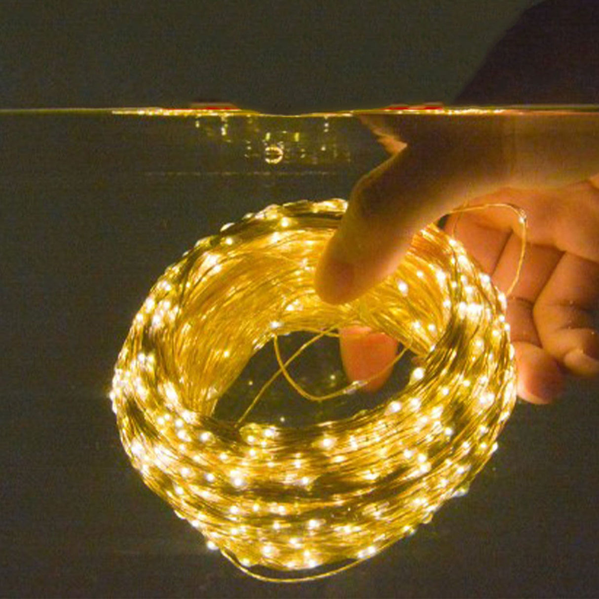 LED Solar Fairy Lights High Brightness Durable Copper Wire 50 LED Outdoor Solar String Lights 8 Modes Solar Lights 16.4ft