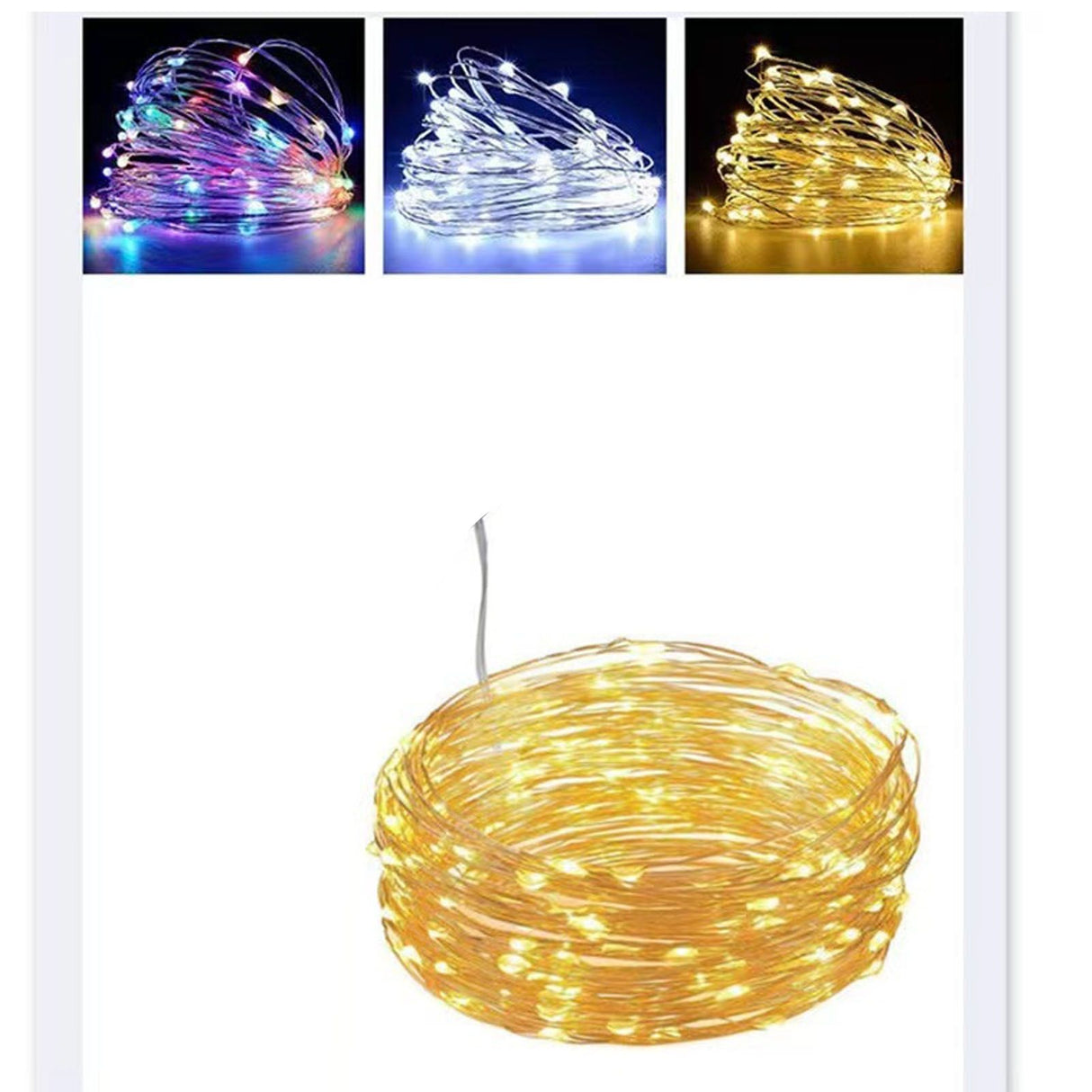 LED Solar Fairy Lights High Brightness Durable Copper Wire 50 LED Outdoor Solar String Lights 8 Modes Solar Lights 16.4ft