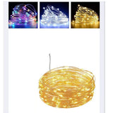 LED Solar Fairy Lights High Brightness Durable Copper Wire 50 LED Outdoor Solar String Lights 8 Modes Solar Lights 16.4ft