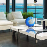 Ocean Wave Sculpture Blue Wave Ornaments Ocean Art for Desktop Decoration