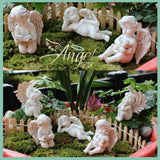 Angel Stakes Figurine Miniature Resin Sculpture Garden Statue for Potted Plants Mini Landscape - Low Angle