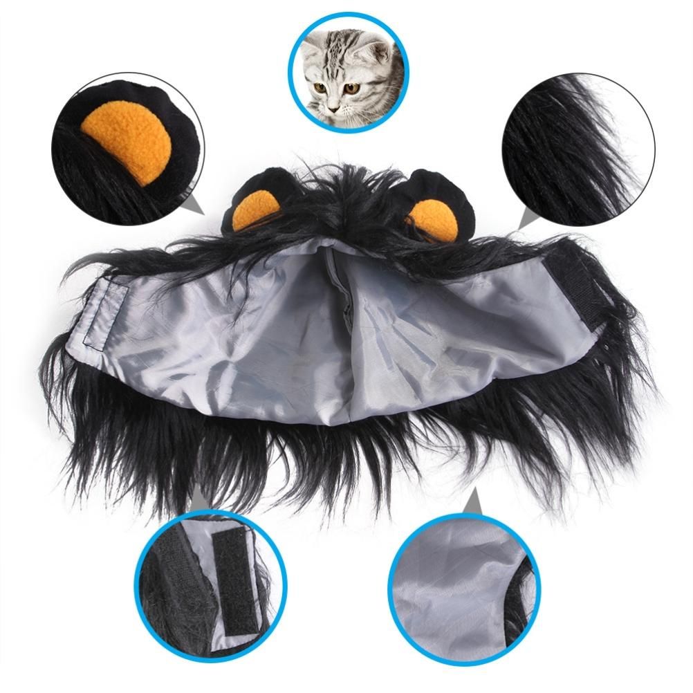 Pet Wig for Dog Cat Hair Headgear Cosplay Costume for Christmas Halloween Party