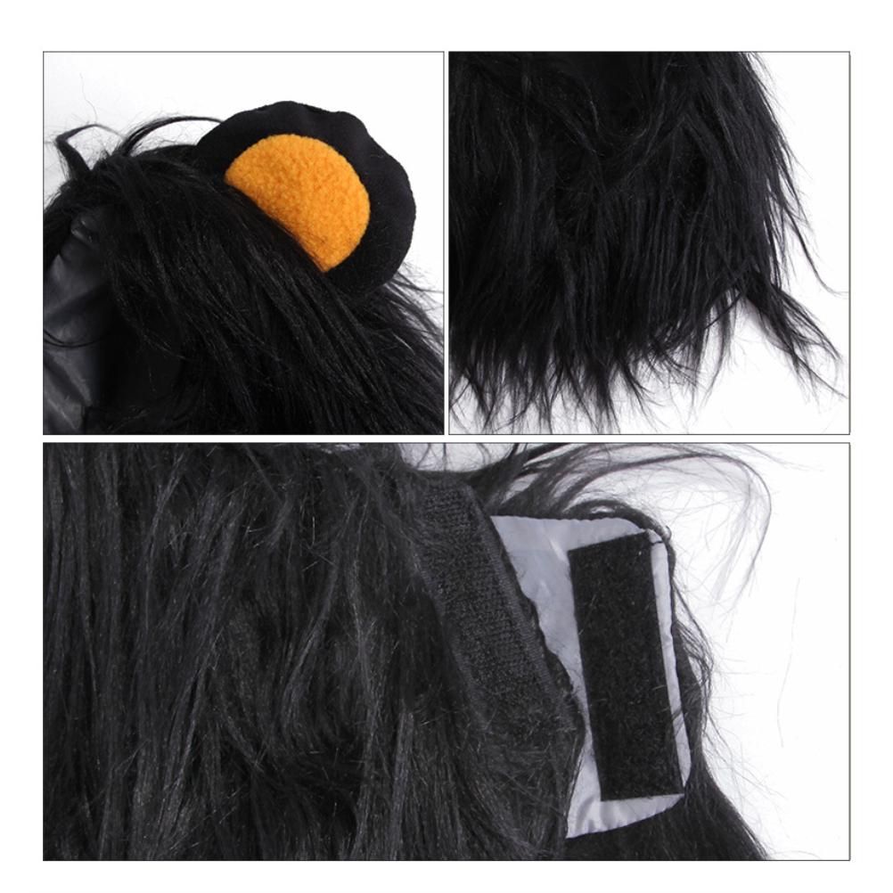 Pet Wig for Dog Cat Hair Headgear Cosplay Costume for Christmas Halloween Party