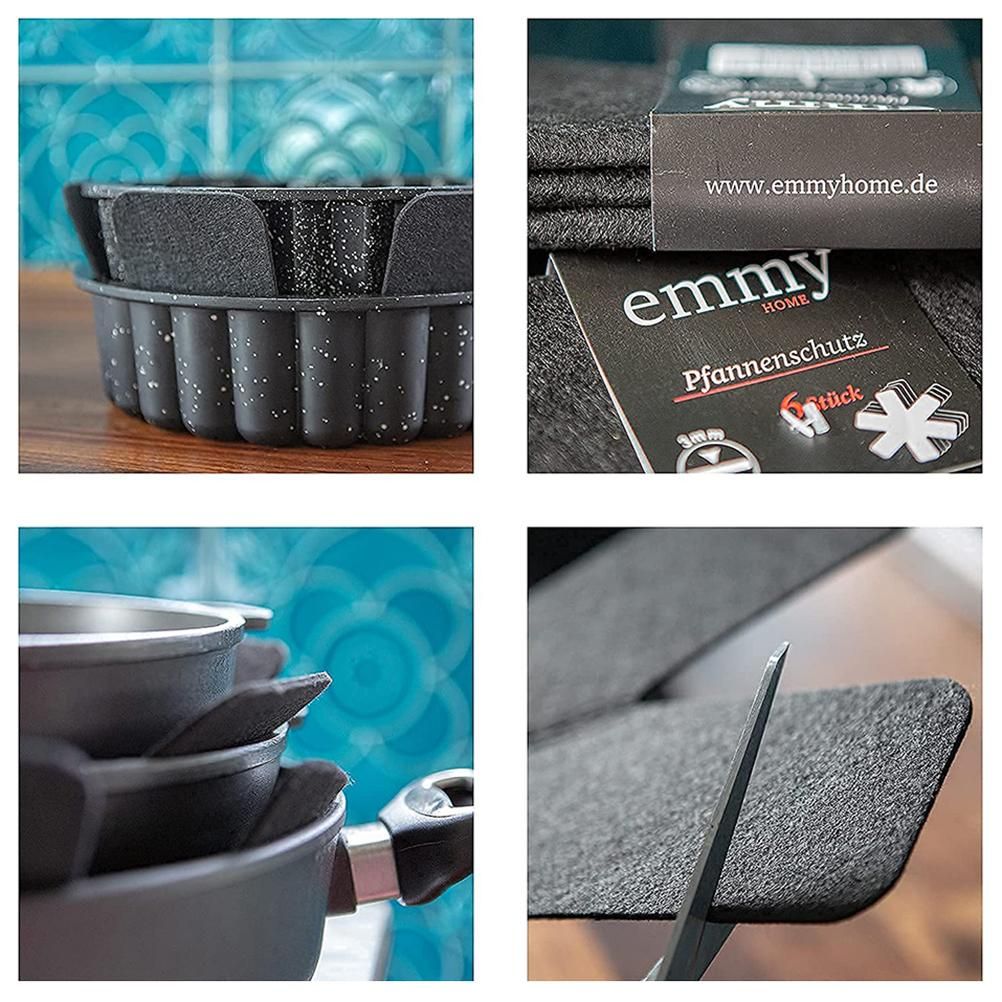 6Pcs Pan Protection Mat Stackable Insulation Pads Pot Trivet Pot Cookware Protector for Kitchen Gadgets