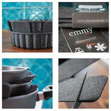 6Pcs Pan Protection Mat Stackable Insulation Pads Pot Trivet Pot Cookware Protector for Kitchen Gadgets - Low Angle