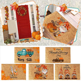 Funny Thanksgiving Doormat Anti Slip Door Mat Autumn Entryway Rug for Front Door Kitchen Bathroom Decor - Side View