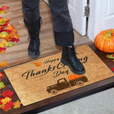 Funny Thanksgiving Doormat Anti Slip Door Mat Autumn Entryway Rug for Front Door Kitchen Bathroom Decor